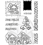 Magenta Clear Stamps - Demenagement