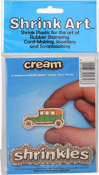 Shrink Art - Roughened Shrink Plastic - Cream (6 pk)