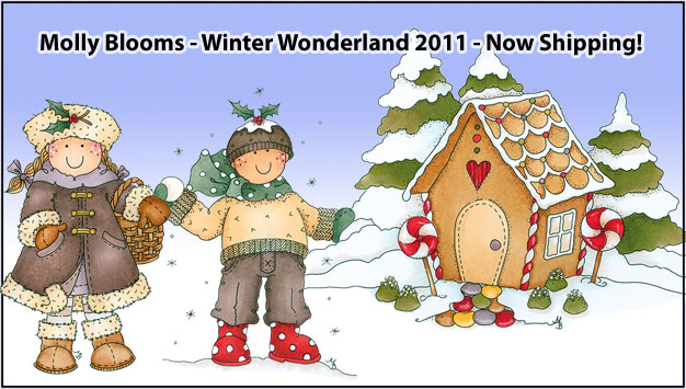 Molly Blooms Winter Wonderland CHristmas Rubber Stamps