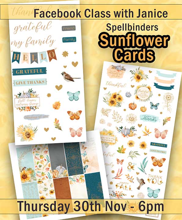 Spellbinders Sunflower Card Class