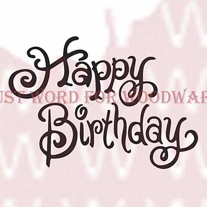 Woodware Clear Stamps - Happy Birthday, sirstampalot.co.uk